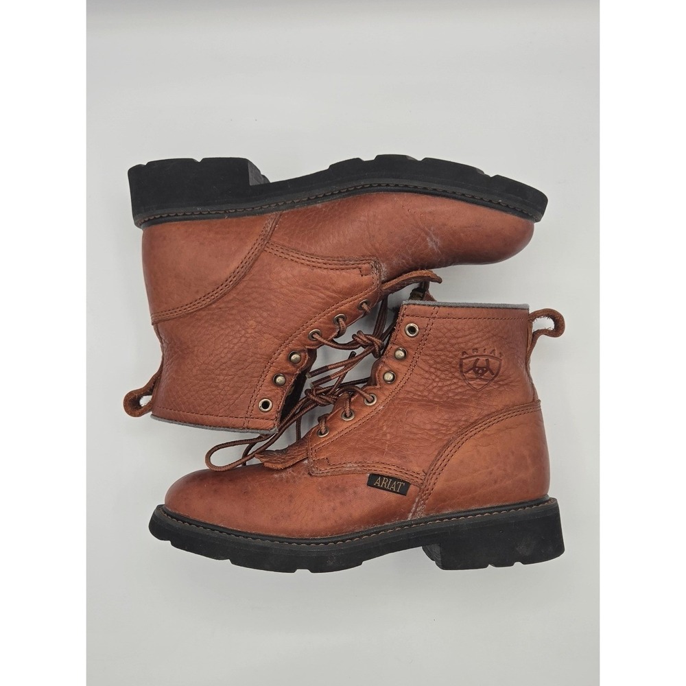 Ariat Cascade Women Boots 7.5 B Brown Leather Kiltie Lace Up ATS 31080 - Picture 4 of 14